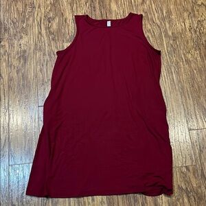 Sleeveless Burgundy Dress